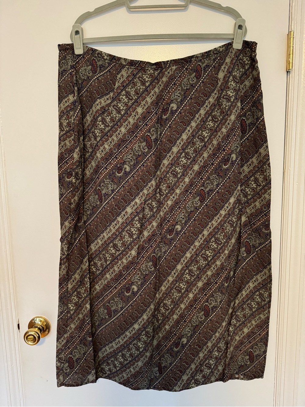 Vintage 90s Kathie Lee Woman Paisley Maxi Skirt - Plus Size